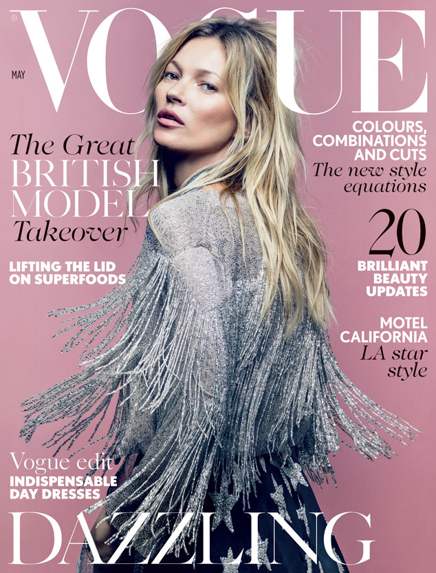 Kate Moss Flaunts Her Topshop Line On British Vogue Parties With